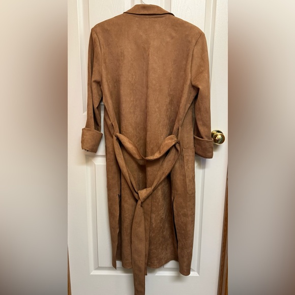 Faux suede long jacket - Picture 2 of 4